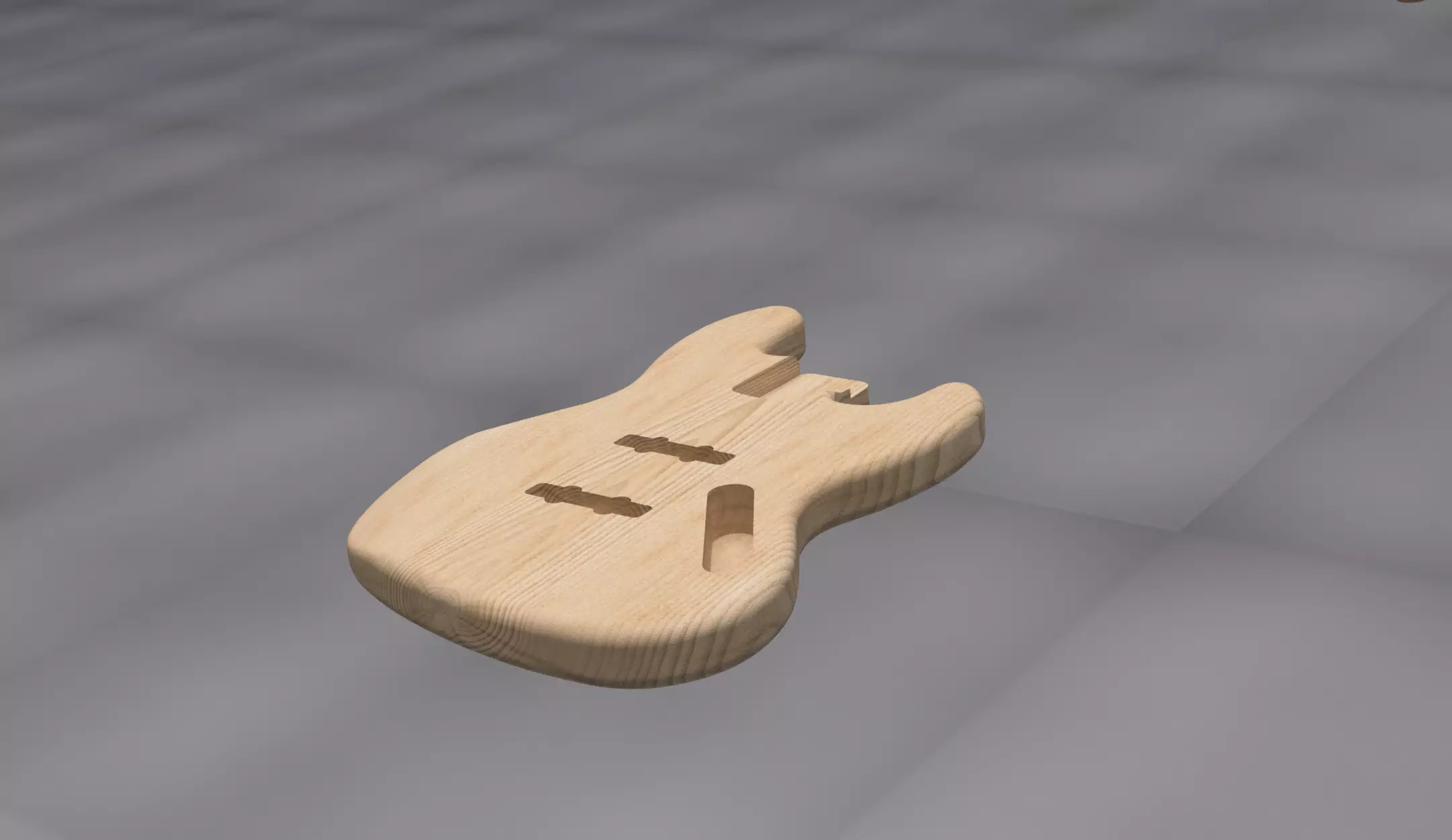Jazz Bass   guitars  body 3D model_0