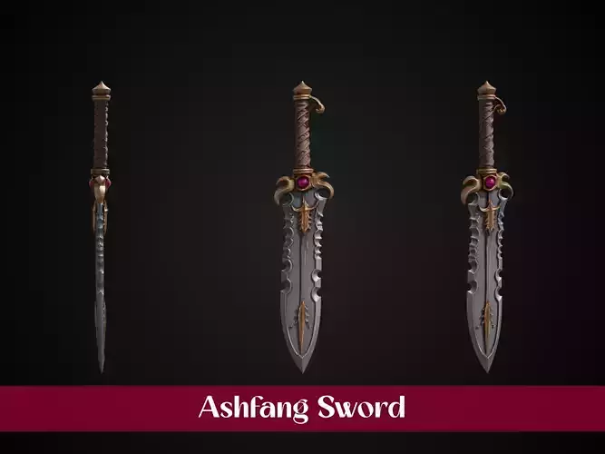Stylized Dragonbane Greatsword Sword - Ashfang