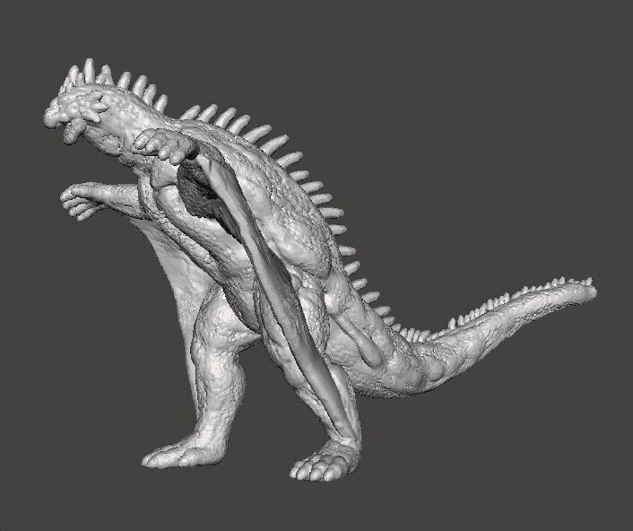 VARAN THE UNBELIEVABLE KAIJU MONSTER MINIATURE GAMES RPG DND 3D print model_3