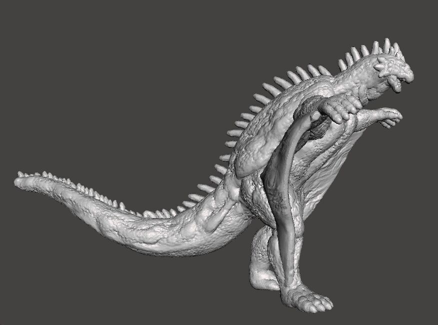 VARAN THE UNBELIEVABLE KAIJU MONSTER MINIATURE GAMES RPG DND 3D print model_4