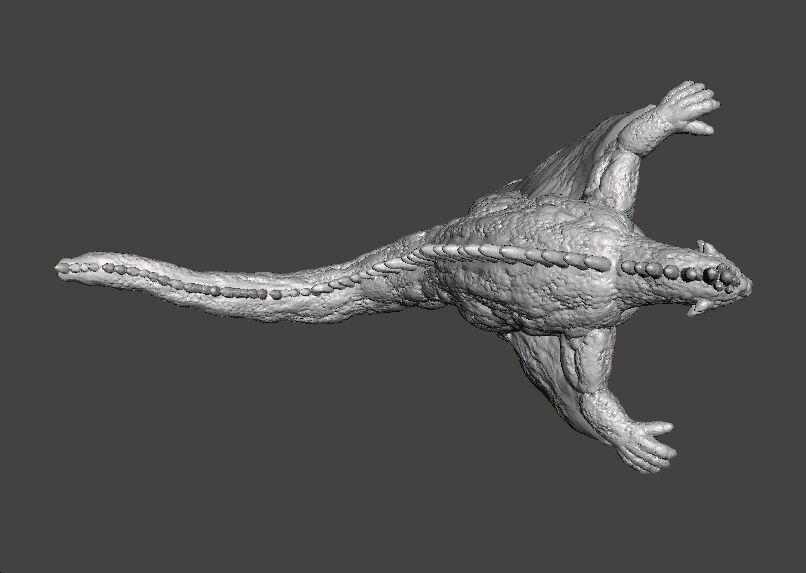 VARAN THE UNBELIEVABLE KAIJU MONSTER MINIATURE GAMES RPG DND 3D print model_6