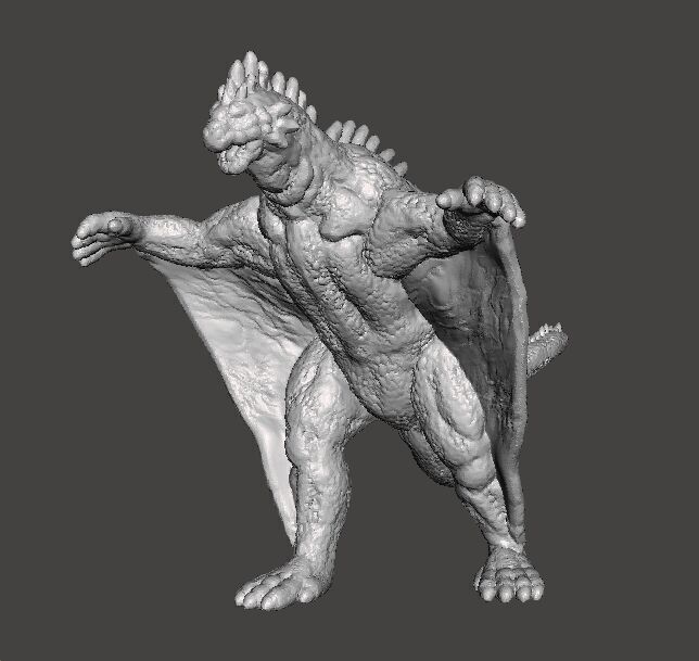 VARAN THE UNBELIEVABLE KAIJU MONSTER MINIATURE GAMES RPG DND 3D print model_1