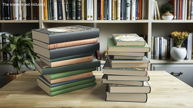 Horror Books Pile 3D model
