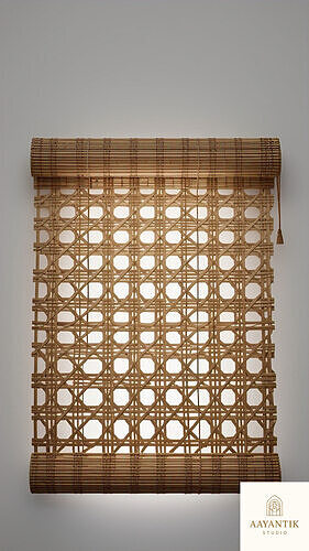 East Window Shade Panel Low-poly 3D model