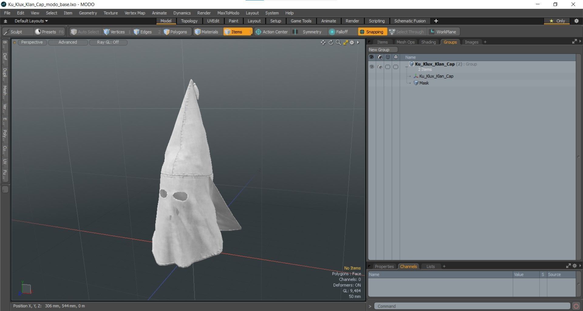 Ku Klux Klan Cap 3D model_14