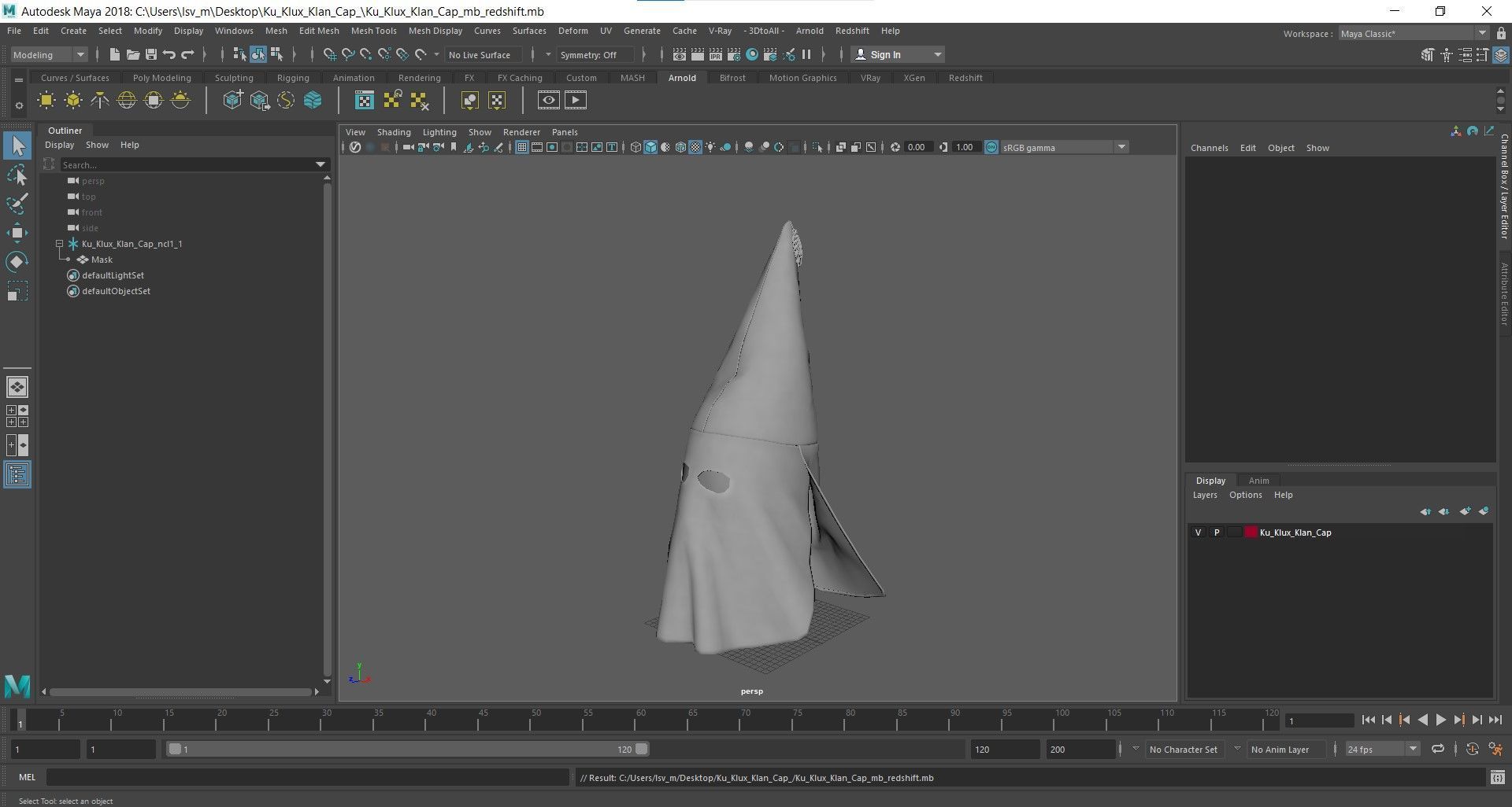 Ku Klux Klan Cap 3D model_17