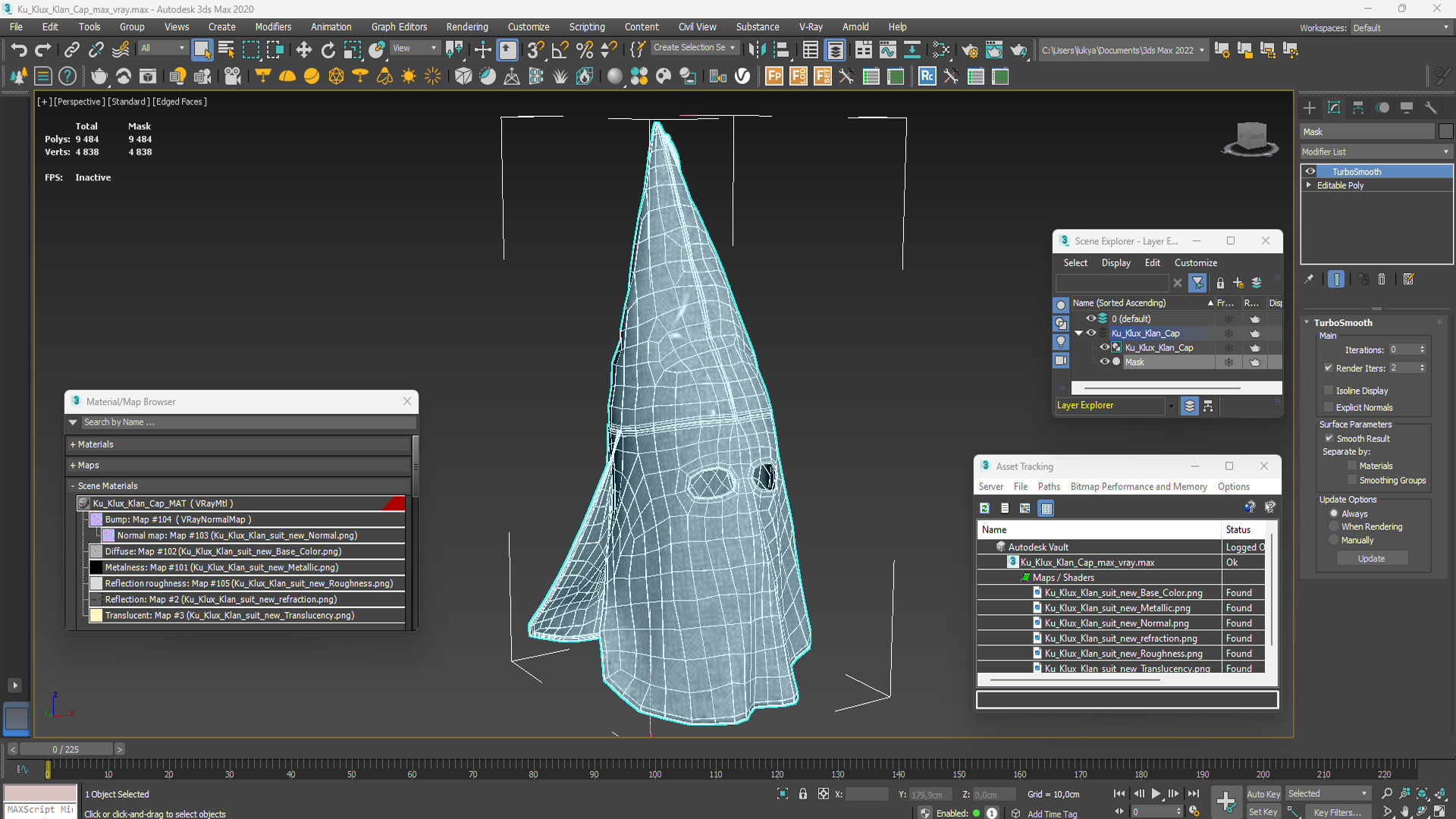 Ku Klux Klan Cap 3D model_13