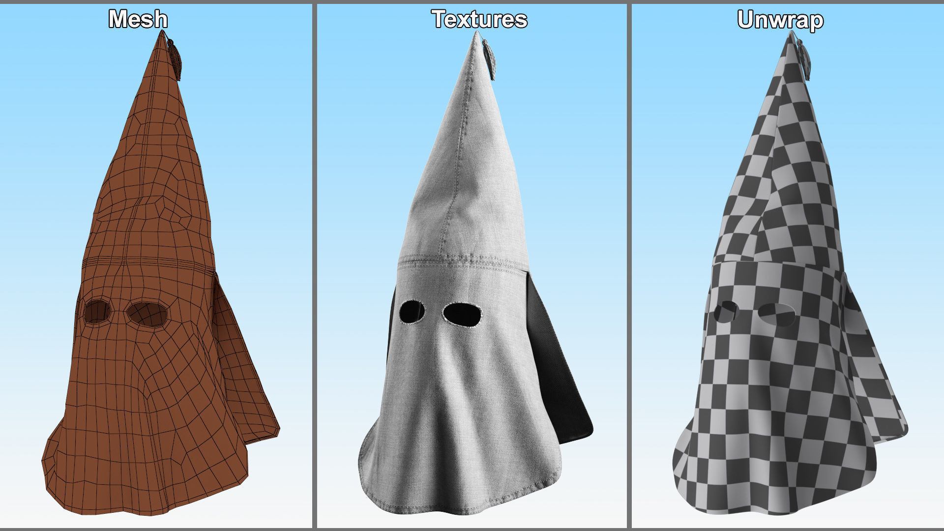 Ku Klux Klan Cap 3D model_8