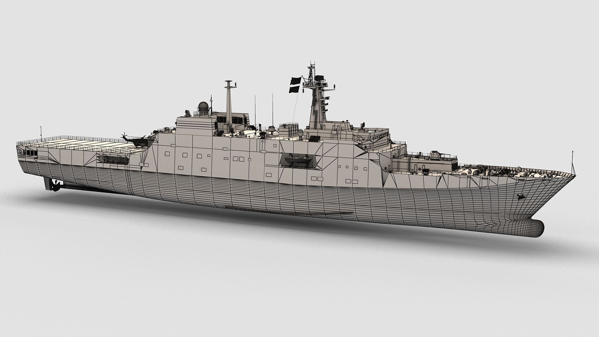 Chinese Navy Type 071 3D model_11