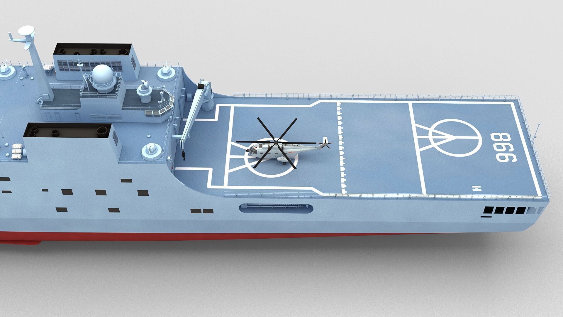 Chinese Navy Type 071 3D model_10