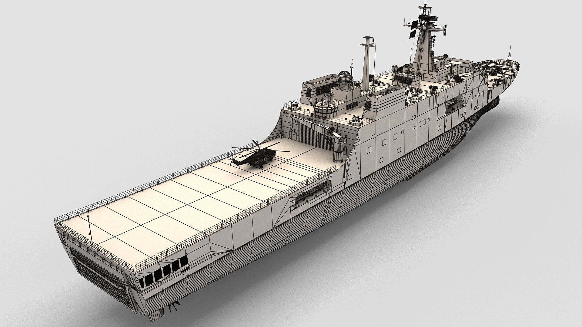 Chinese Navy Type 071 3D model_14