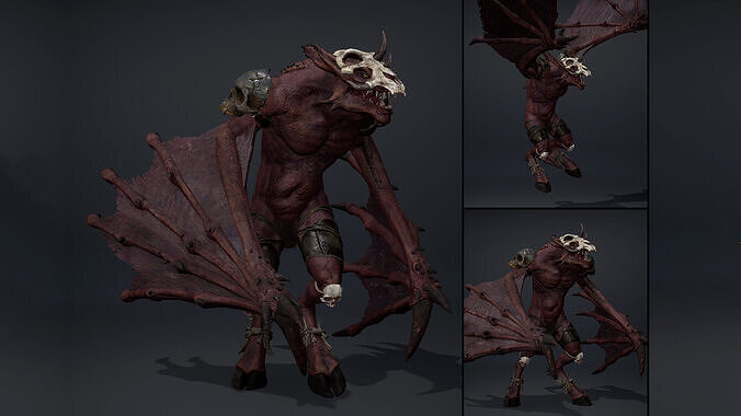 Mistdragon 4 Brutal Low-poly 3D model