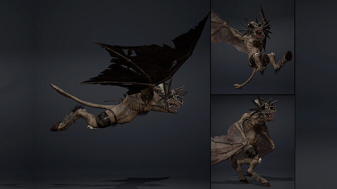 Mistdragon 2 Low-poly 3D model