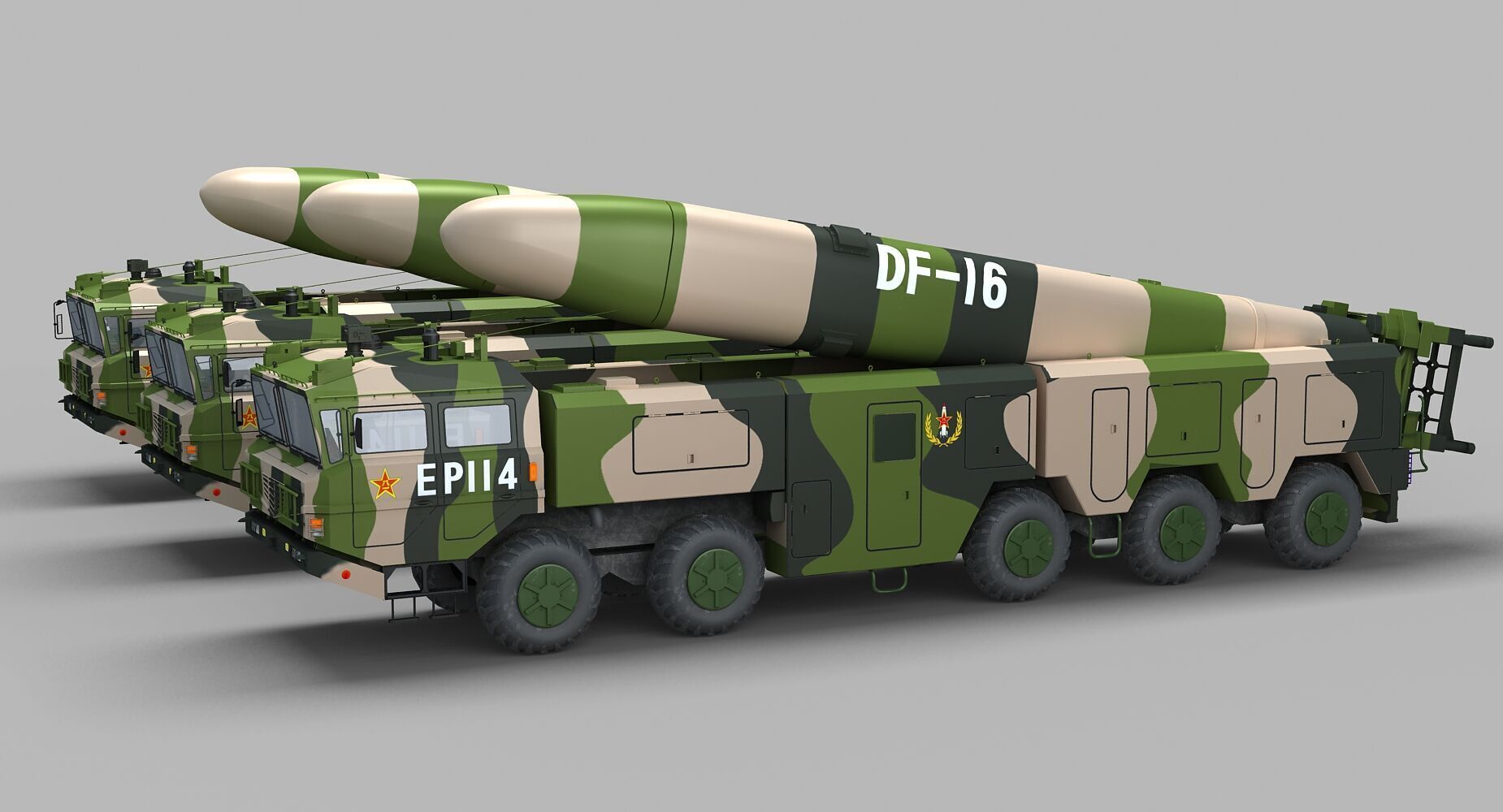Chinese DF-16 Missile 3D model_9