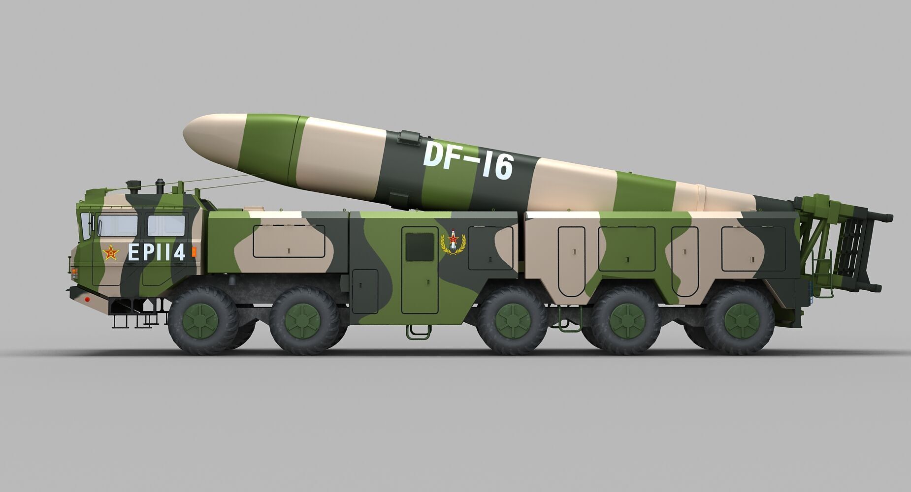 Chinese DF-16 Missile 3D model_3