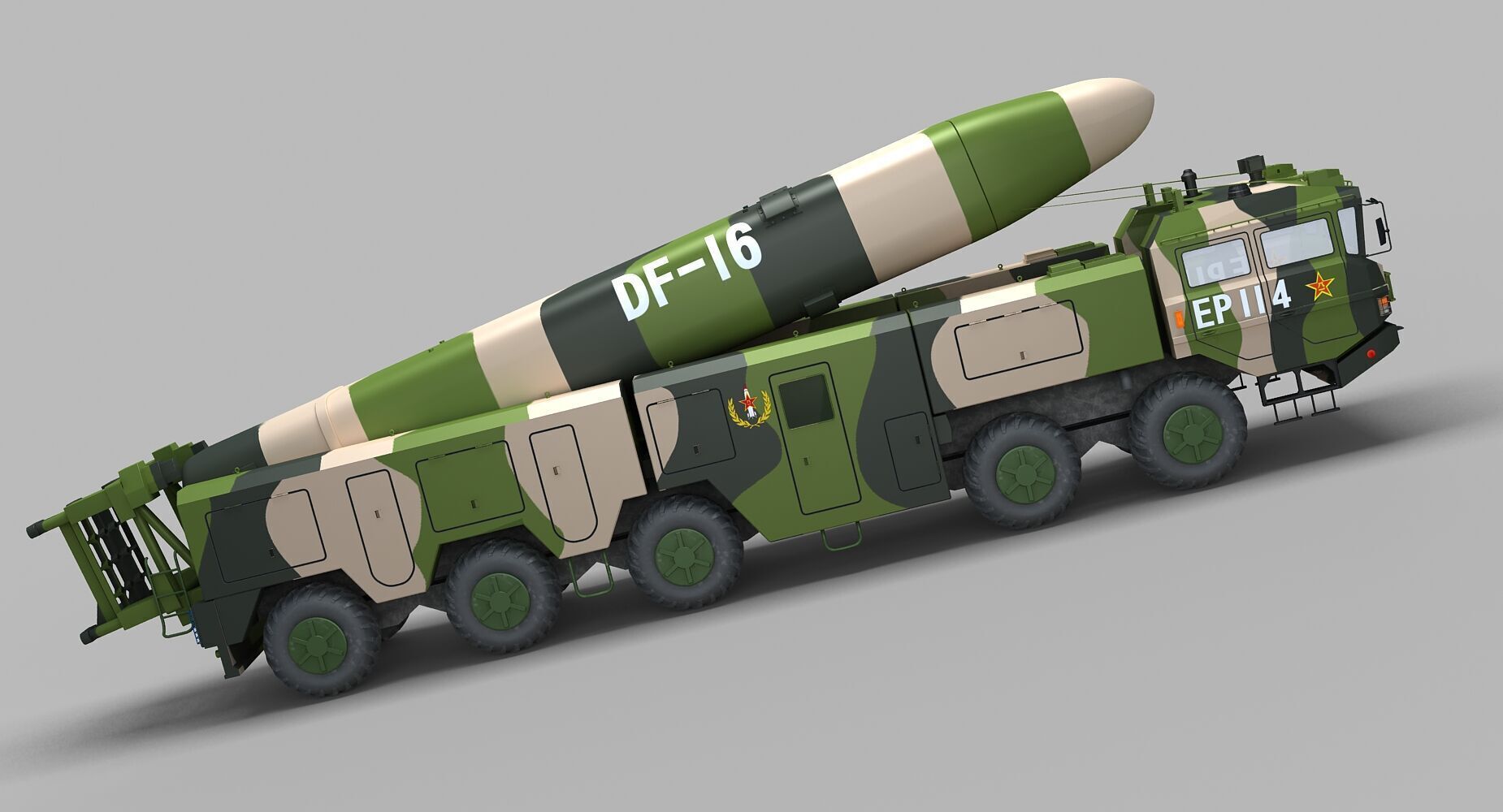 Chinese DF-16 Missile 3D model_4