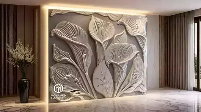 3D CNC Wall Panels Modern Wall Decor Model 01