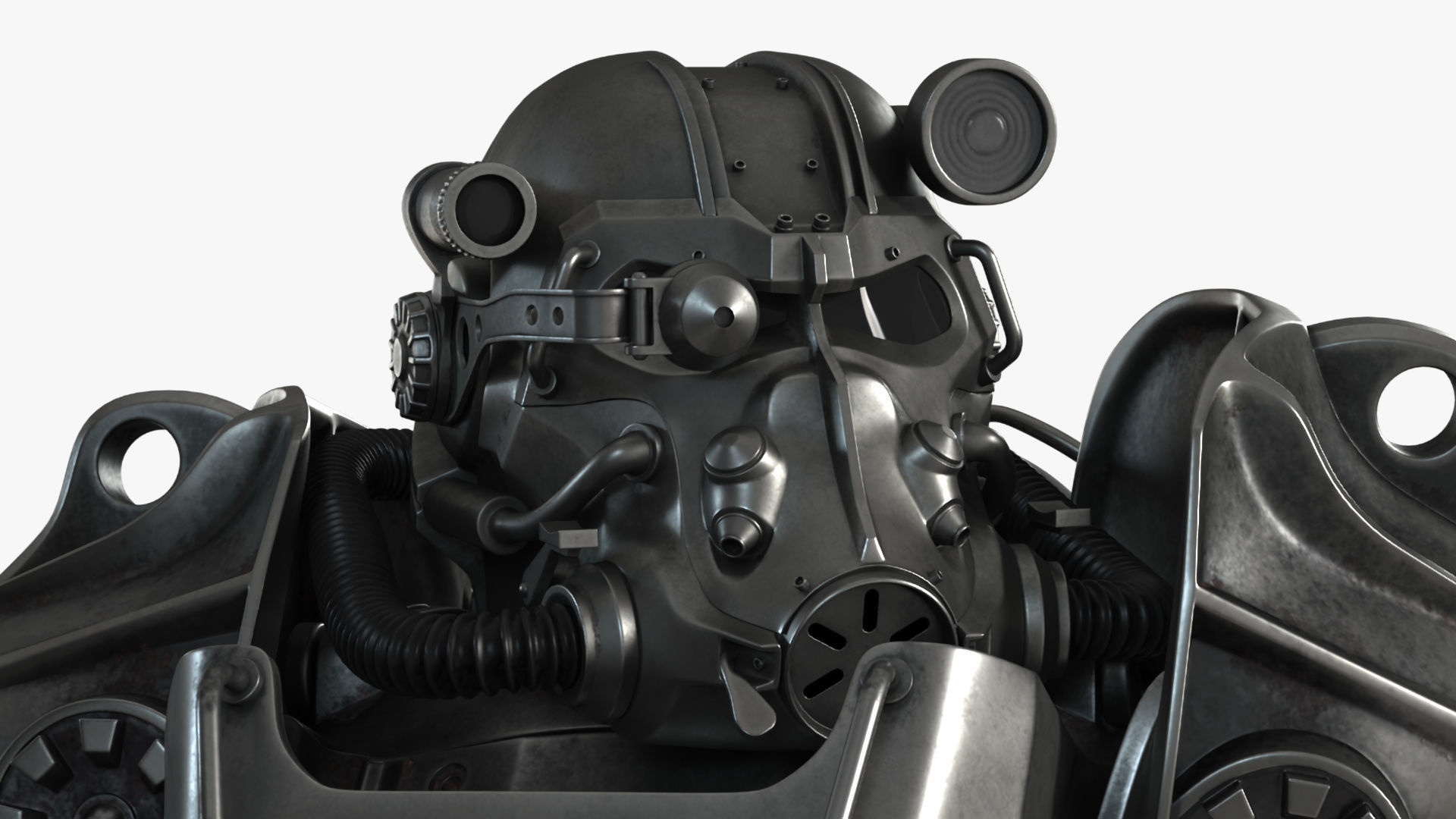 Fallout Combat Infantry Armor Walking for 3D Print 3D print model_15