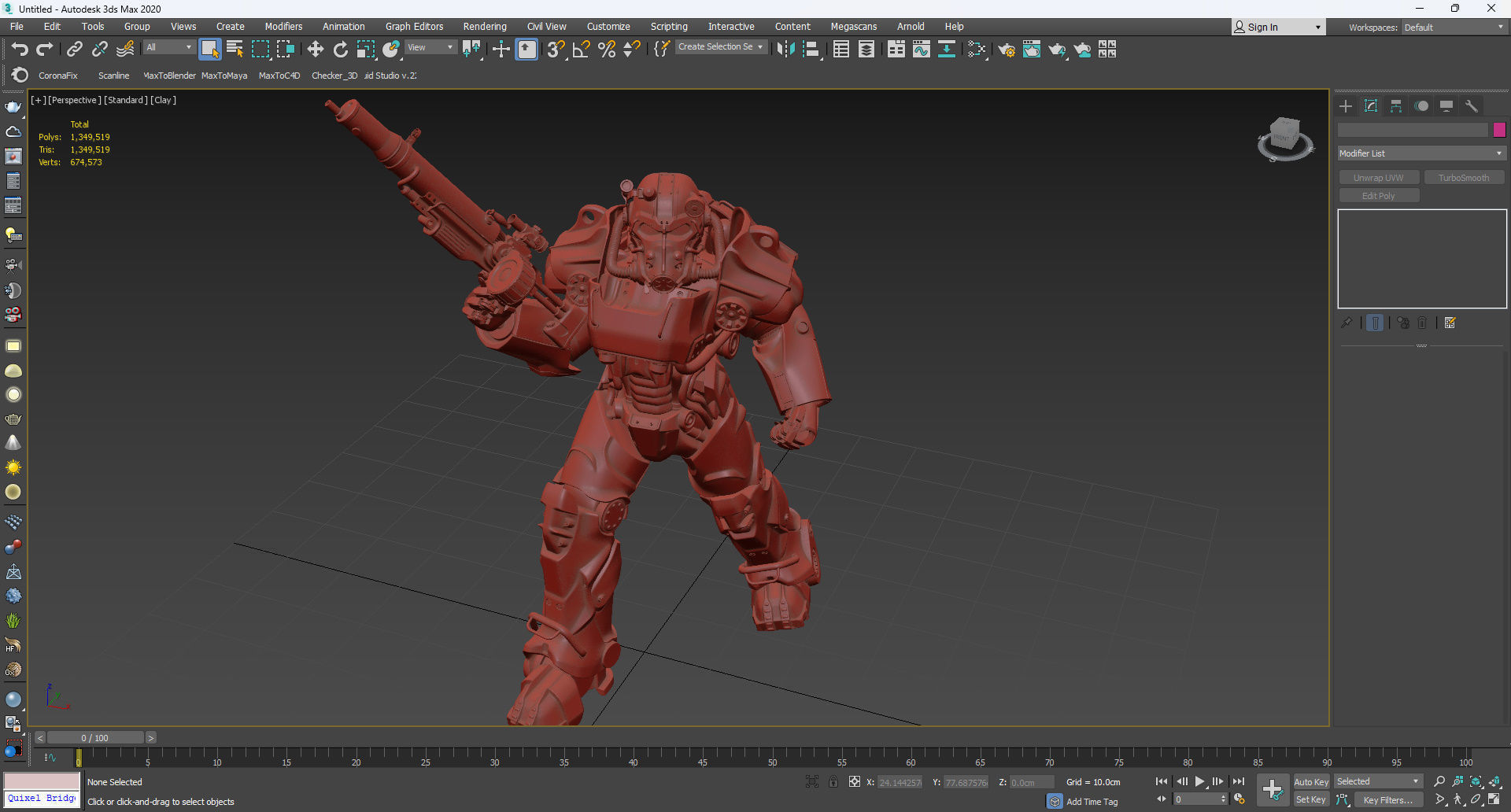 Fallout Combat Infantry Armor Walking for 3D Print 3D print model_20