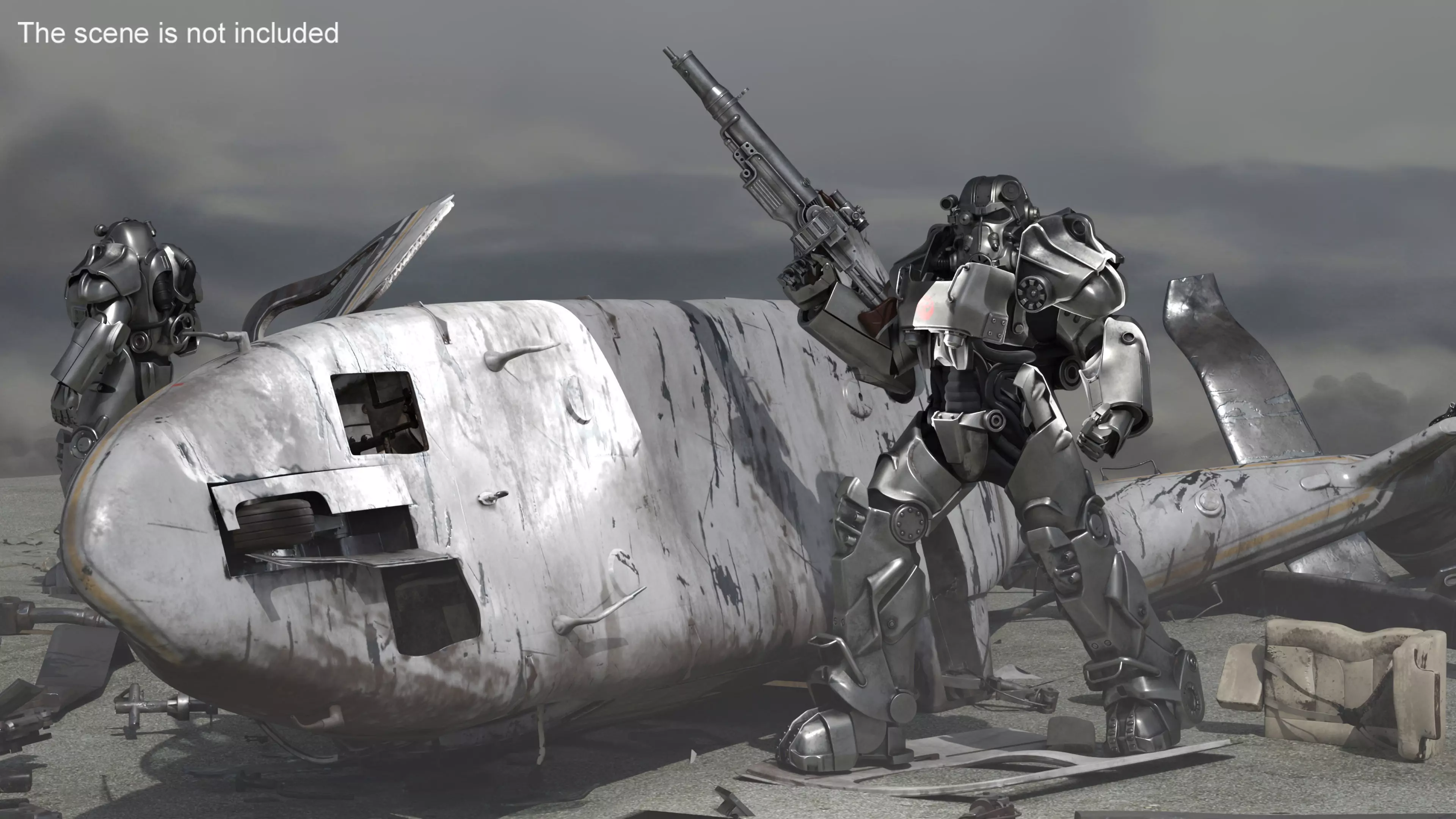 Fallout Combat Infantry Armor Walking for 3D Print 3D print model_0