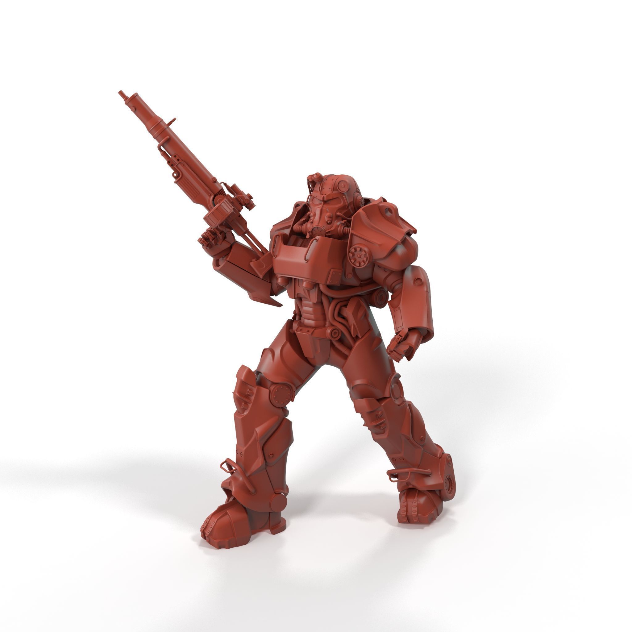 Fallout Combat Infantry Armor Walking for 3D Print 3D print model_3