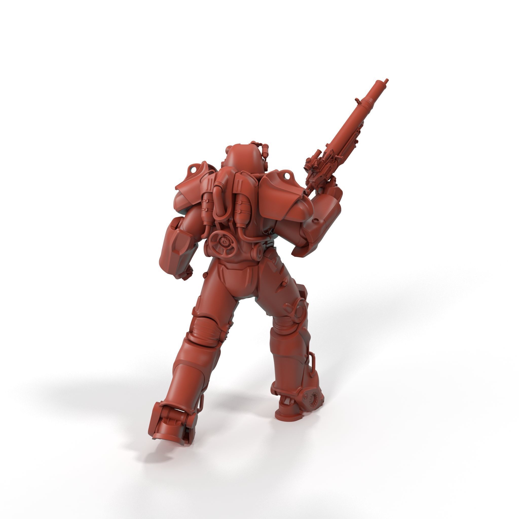 Fallout Combat Infantry Armor Walking for 3D Print 3D print model_4