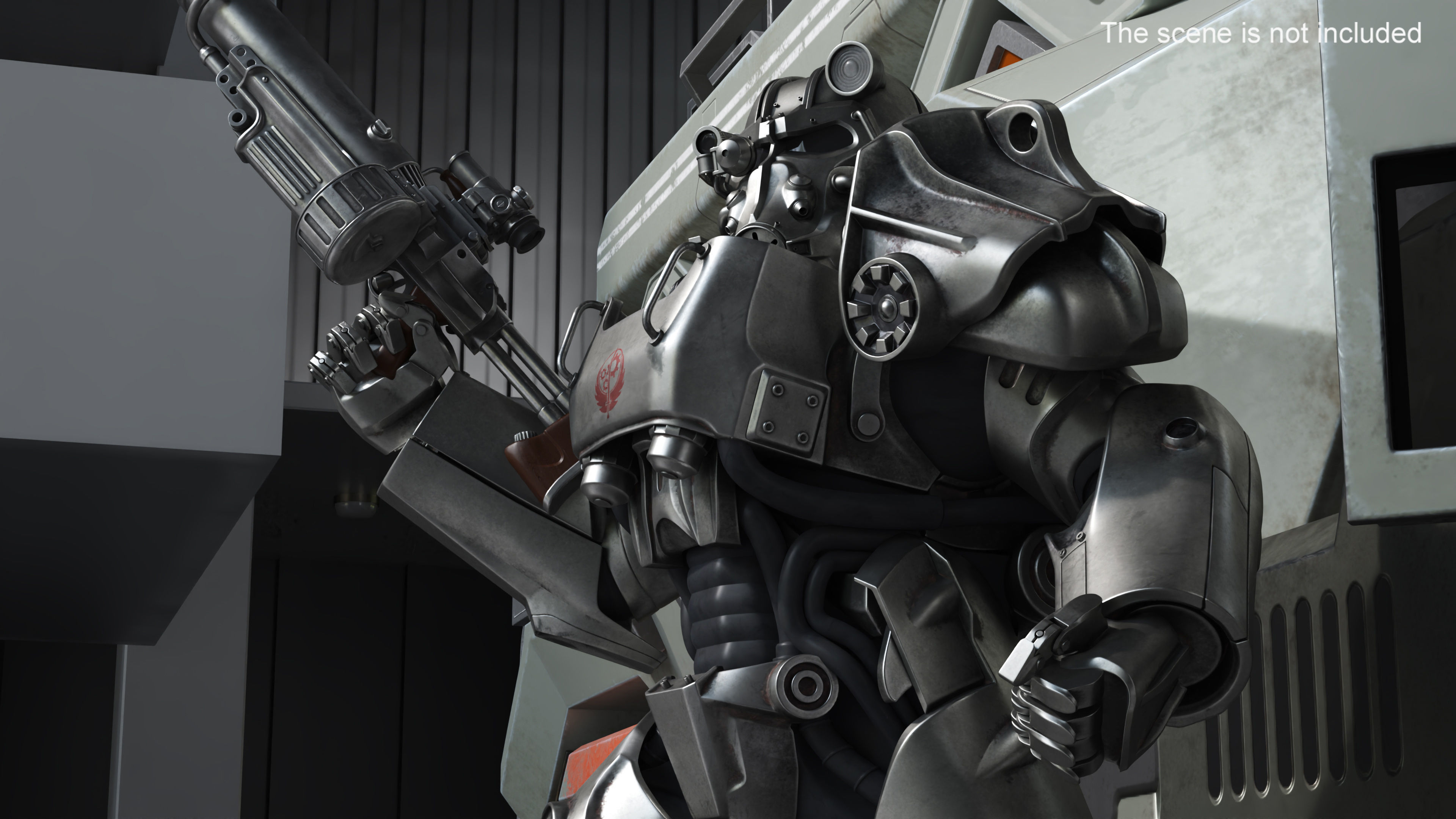 Fallout Combat Infantry Armor Walking for 3D Print 3D print model_1