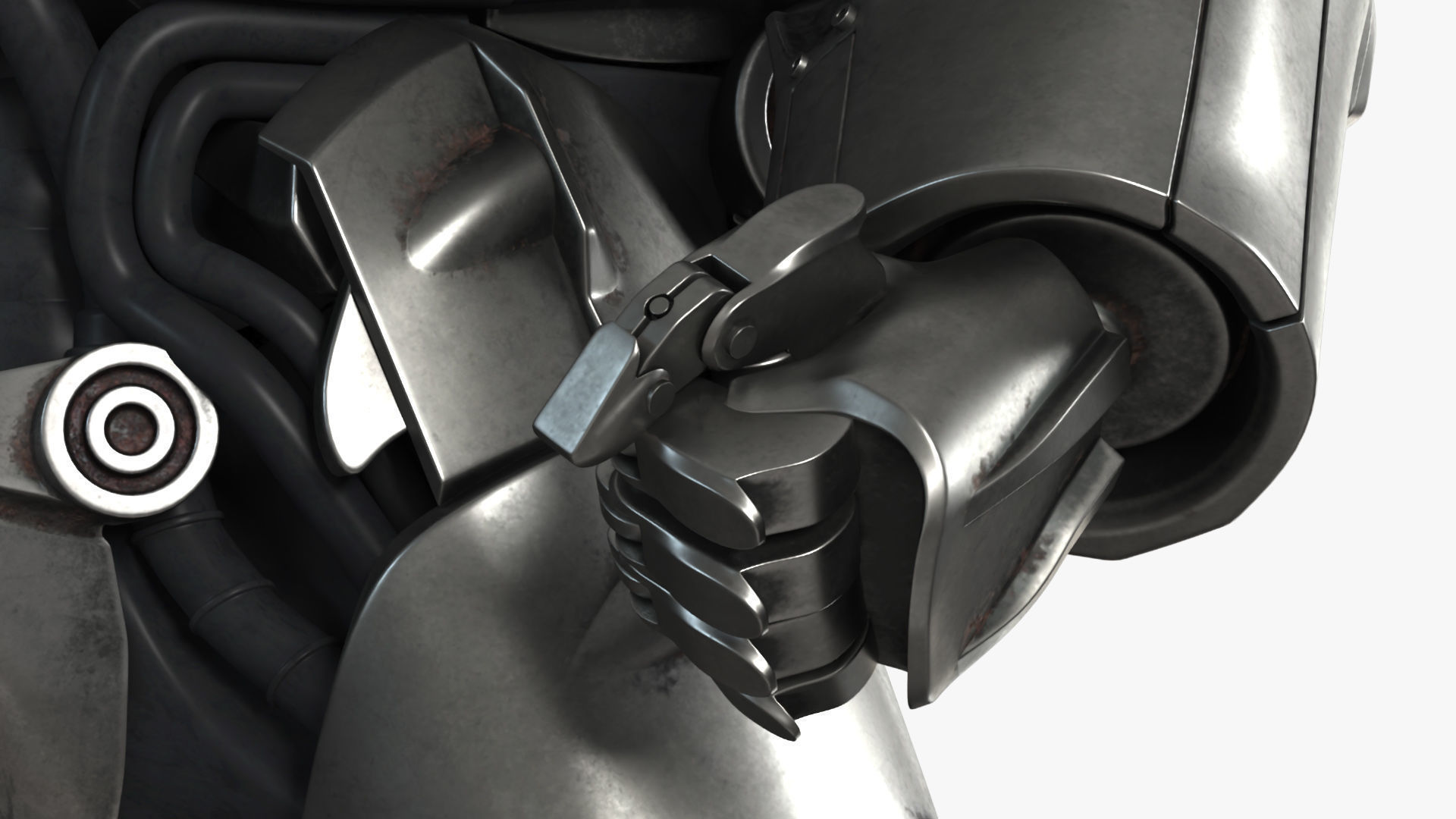 Fallout Combat Infantry Armor Walking for 3D Print 3D print model_13