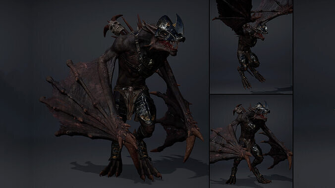 Mist Swordman Wing2 Low-poly 3D model