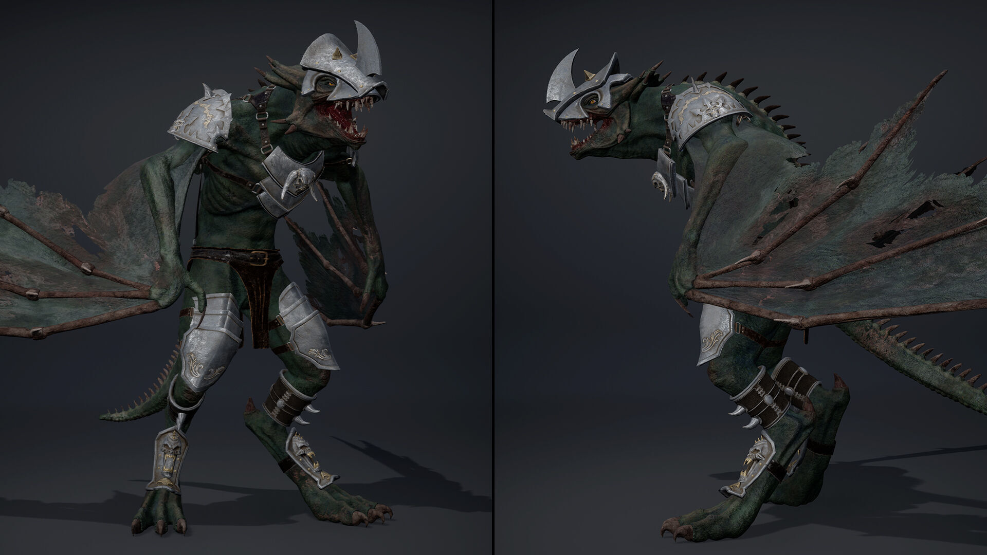 Mist Swordman Wing1 Low-poly 3D model_11