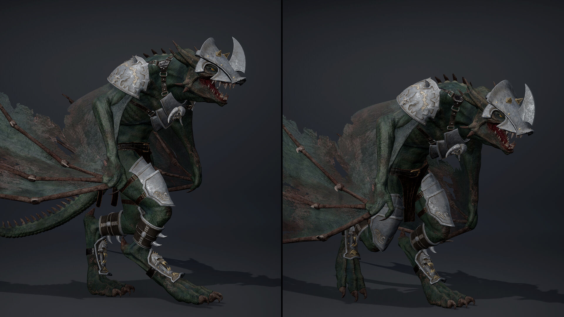 Mist Swordman Wing1 Low-poly 3D model_13