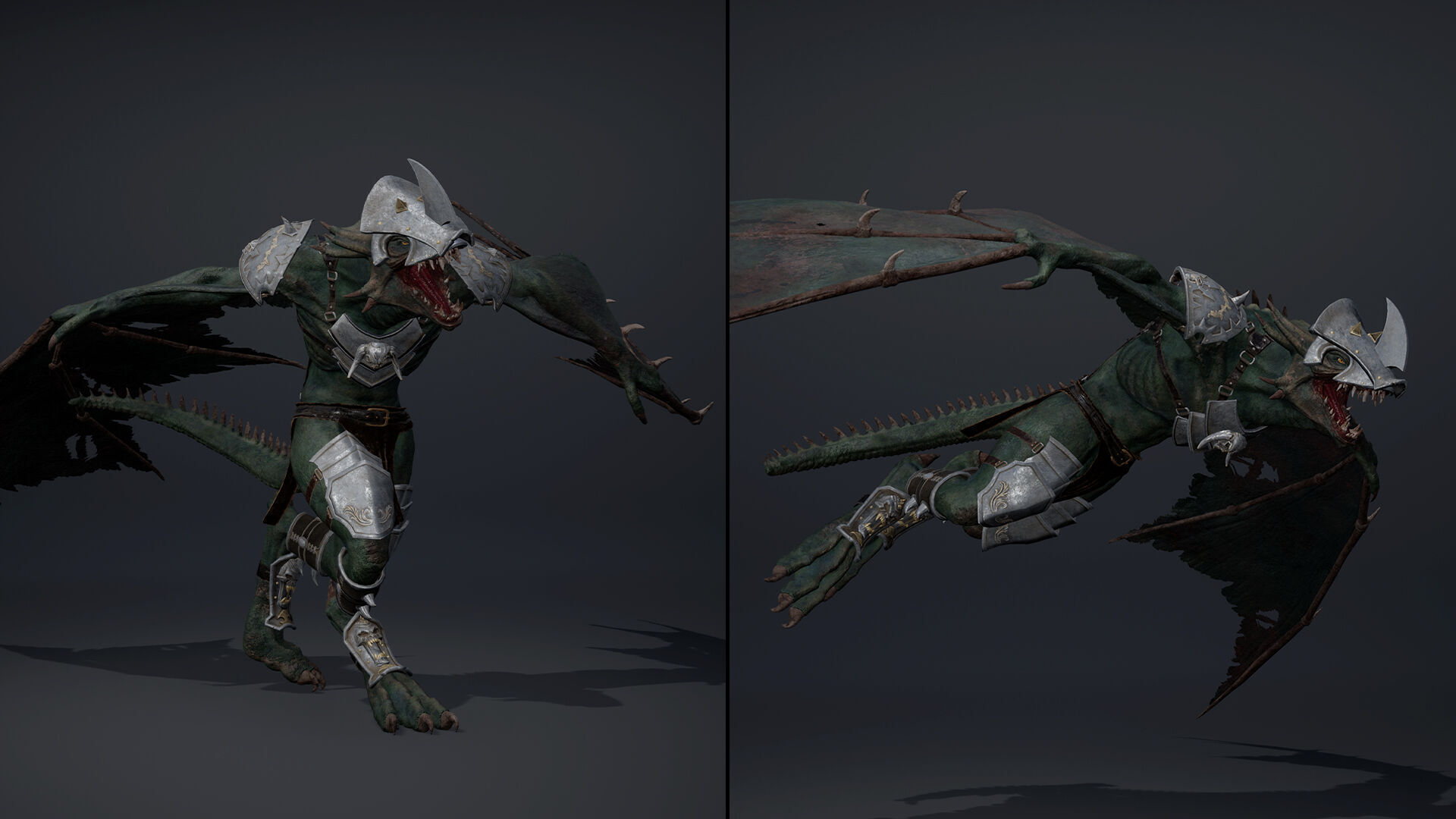 Mist Swordman Wing1 Low-poly 3D model_9