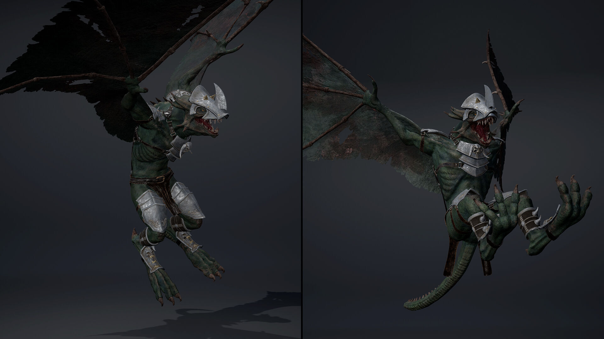 Mist Swordman Wing1 Low-poly 3D model_8