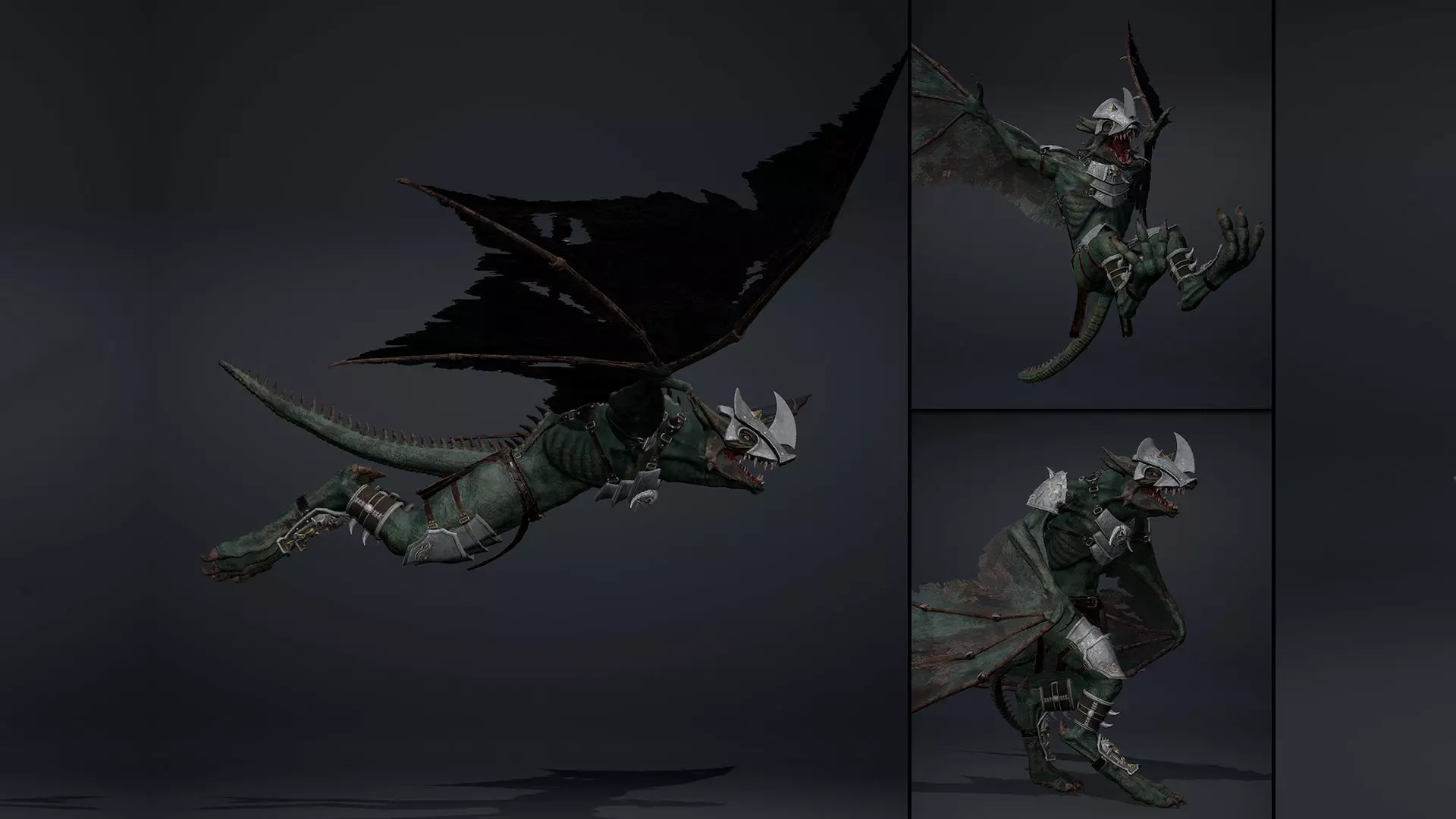 Mist Swordman Wing1 Low-poly 3D model_0