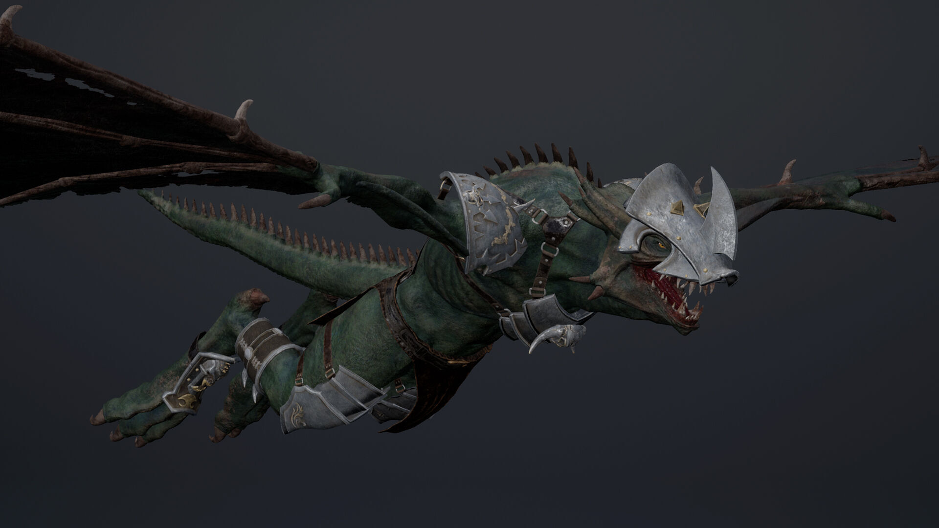 Mist Swordman Wing1 Low-poly 3D model_7