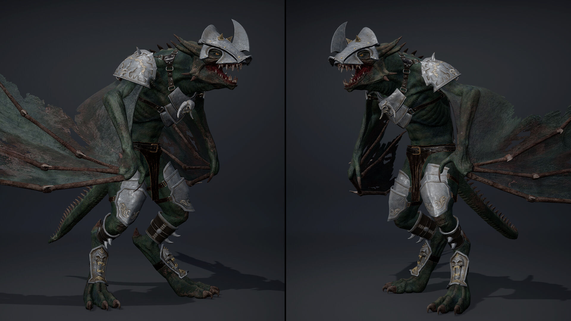 Mist Swordman Wing1 Low-poly 3D model_5