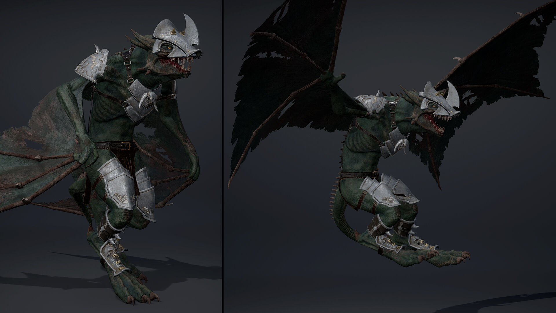 Mist Swordman Wing1 Low-poly 3D model_14