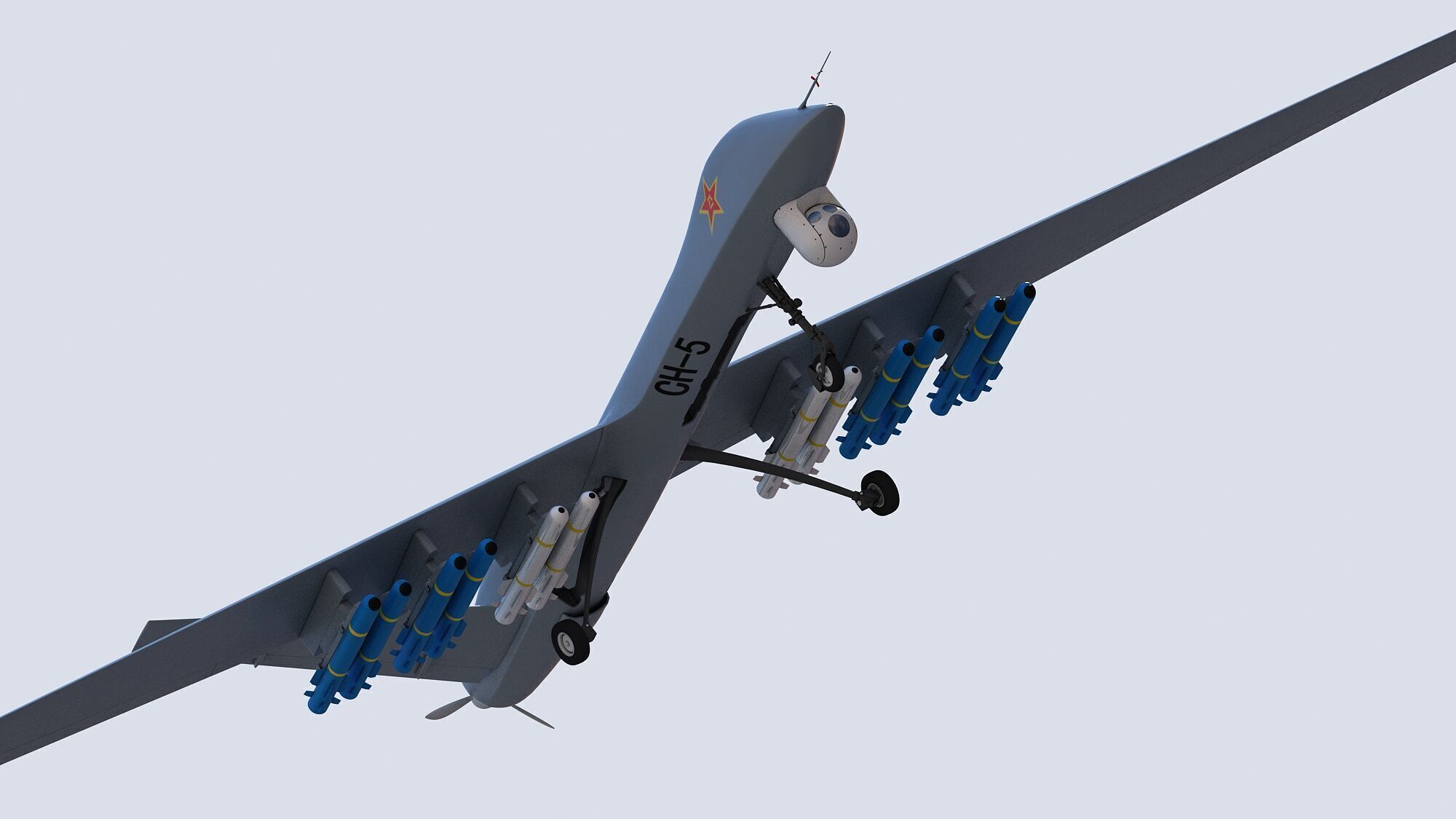 PLA CH-5 UAV 3D model_14