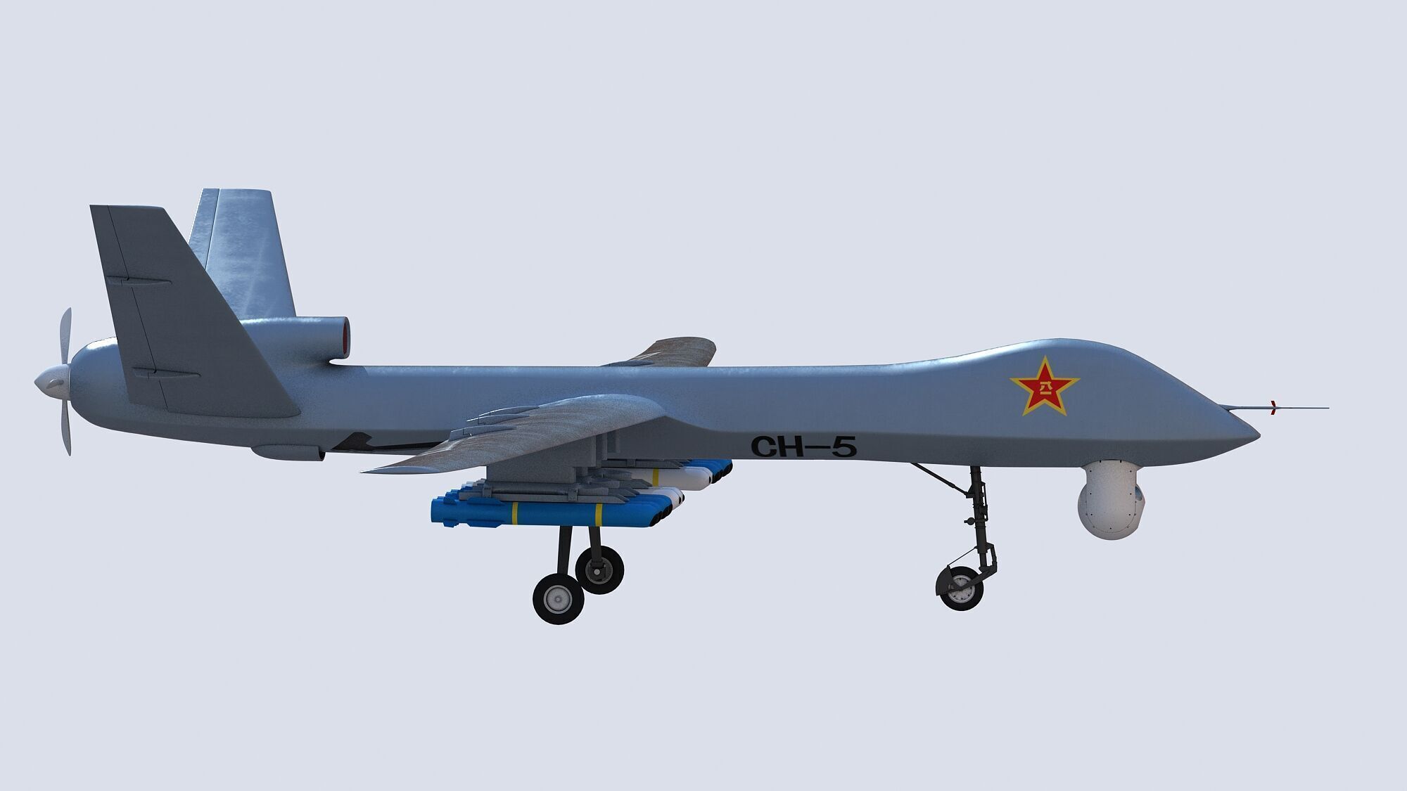 PLA CH-5 UAV 3D model_3