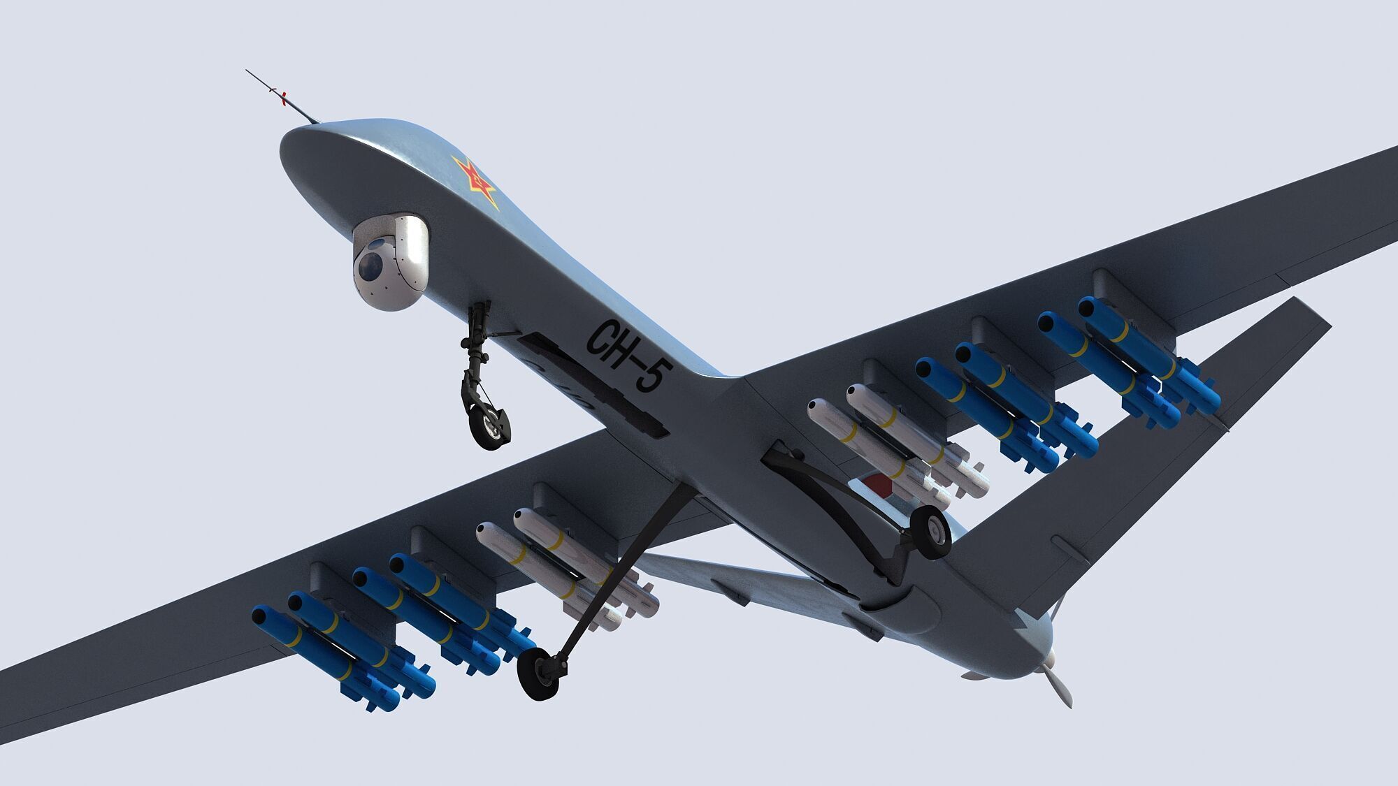 PLA CH-5 UAV 3D model_9