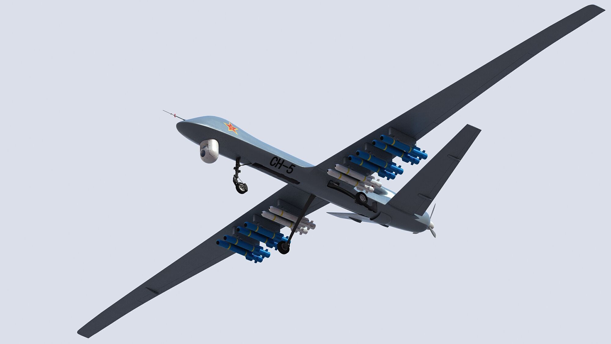 PLA CH-5 UAV 3D model_10