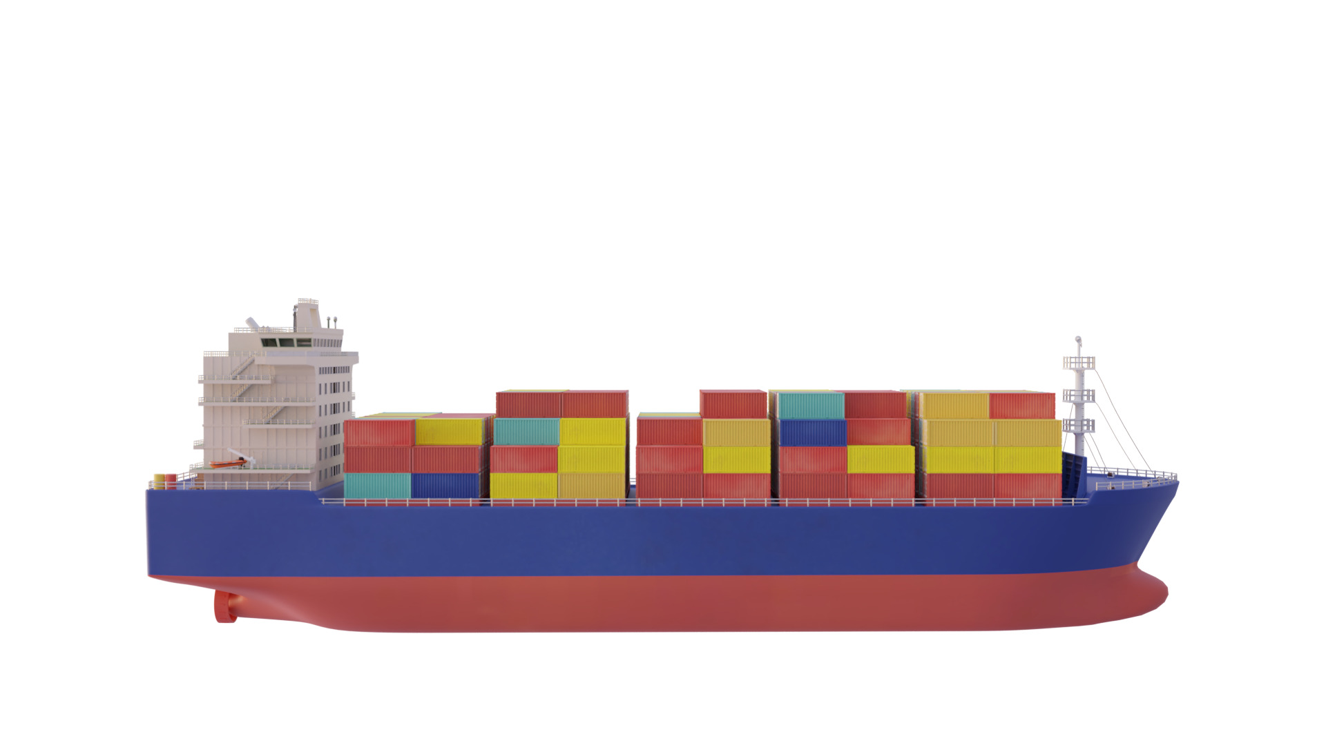 Container ship - Cargo ship 3D model_2