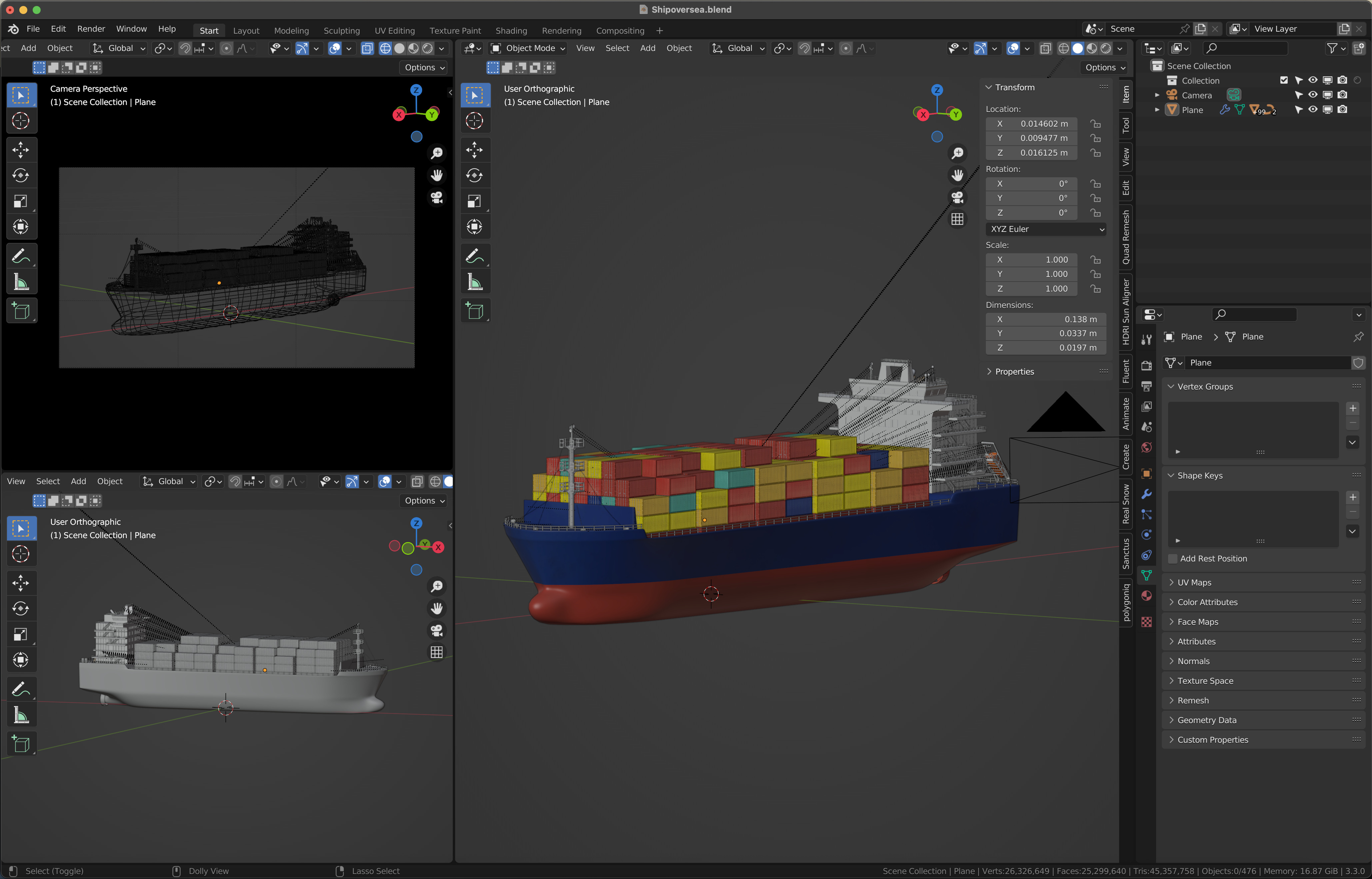 Container ship - Cargo ship 3D model_21