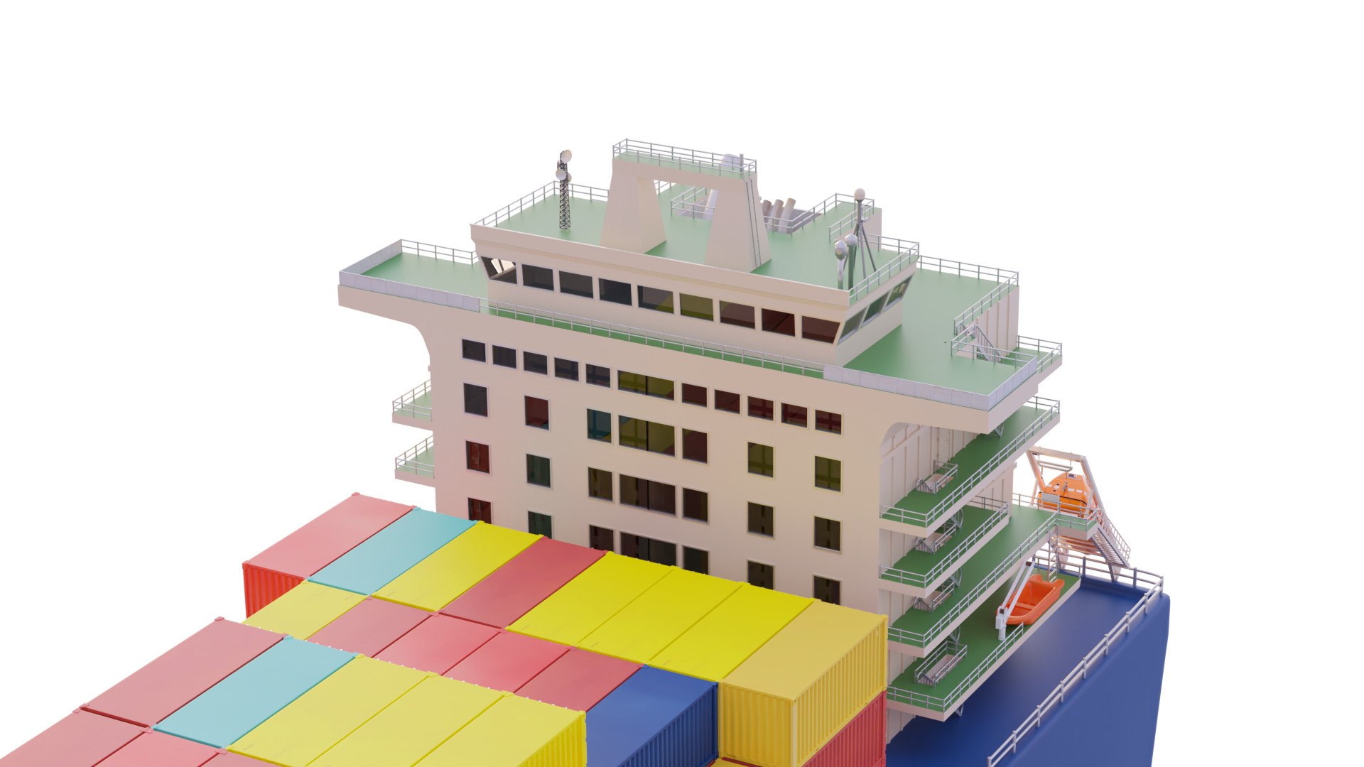 Container ship - Cargo ship 3D model_11