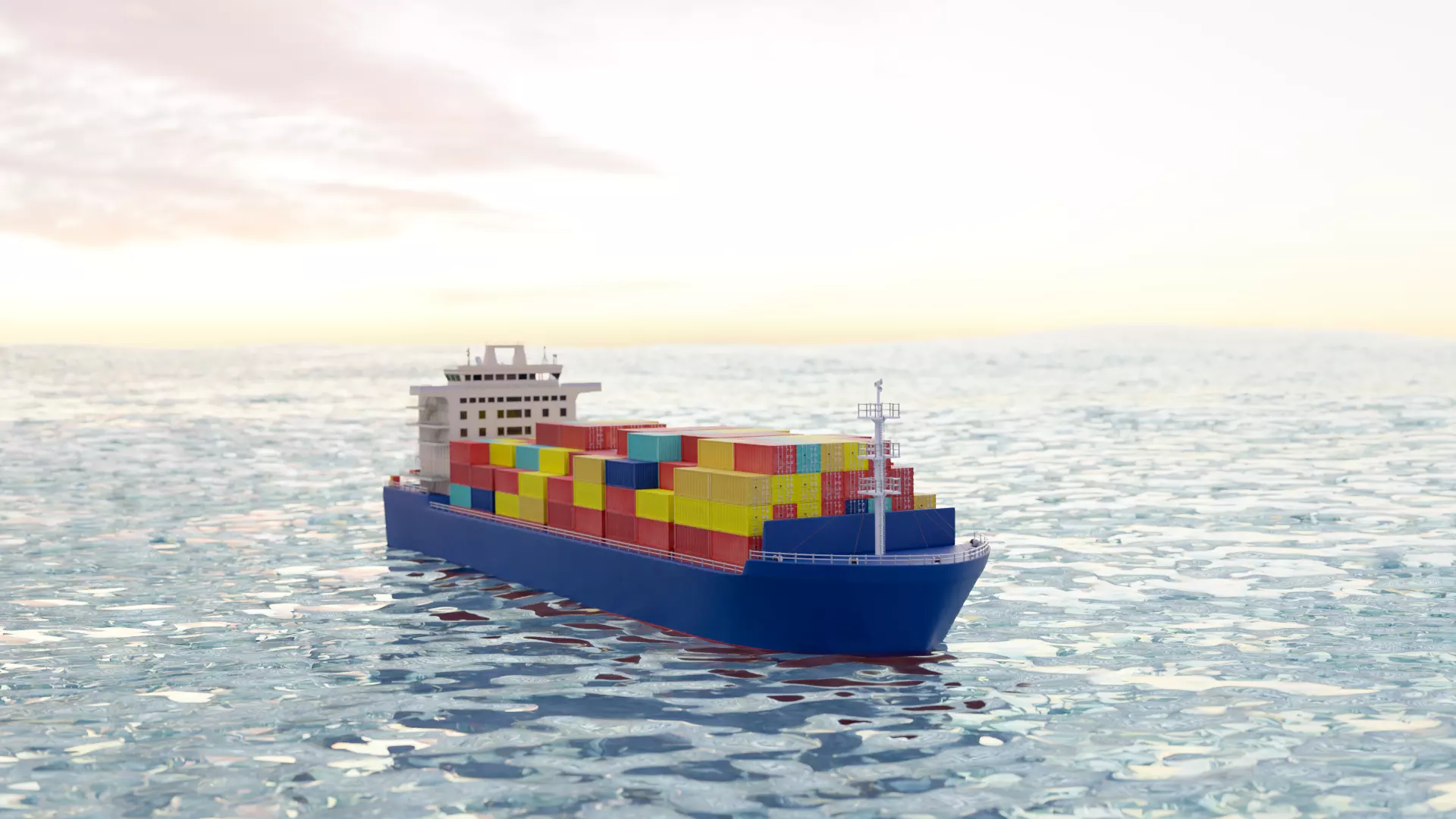 Container ship - Cargo ship 3D model_0