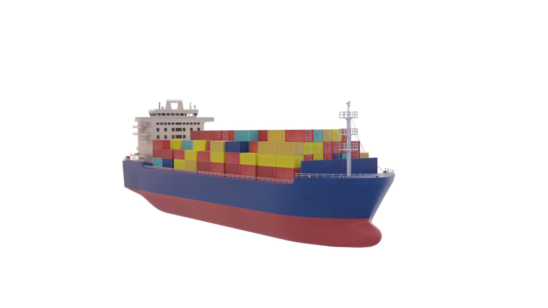 Container ship - Cargo ship 3D model_1