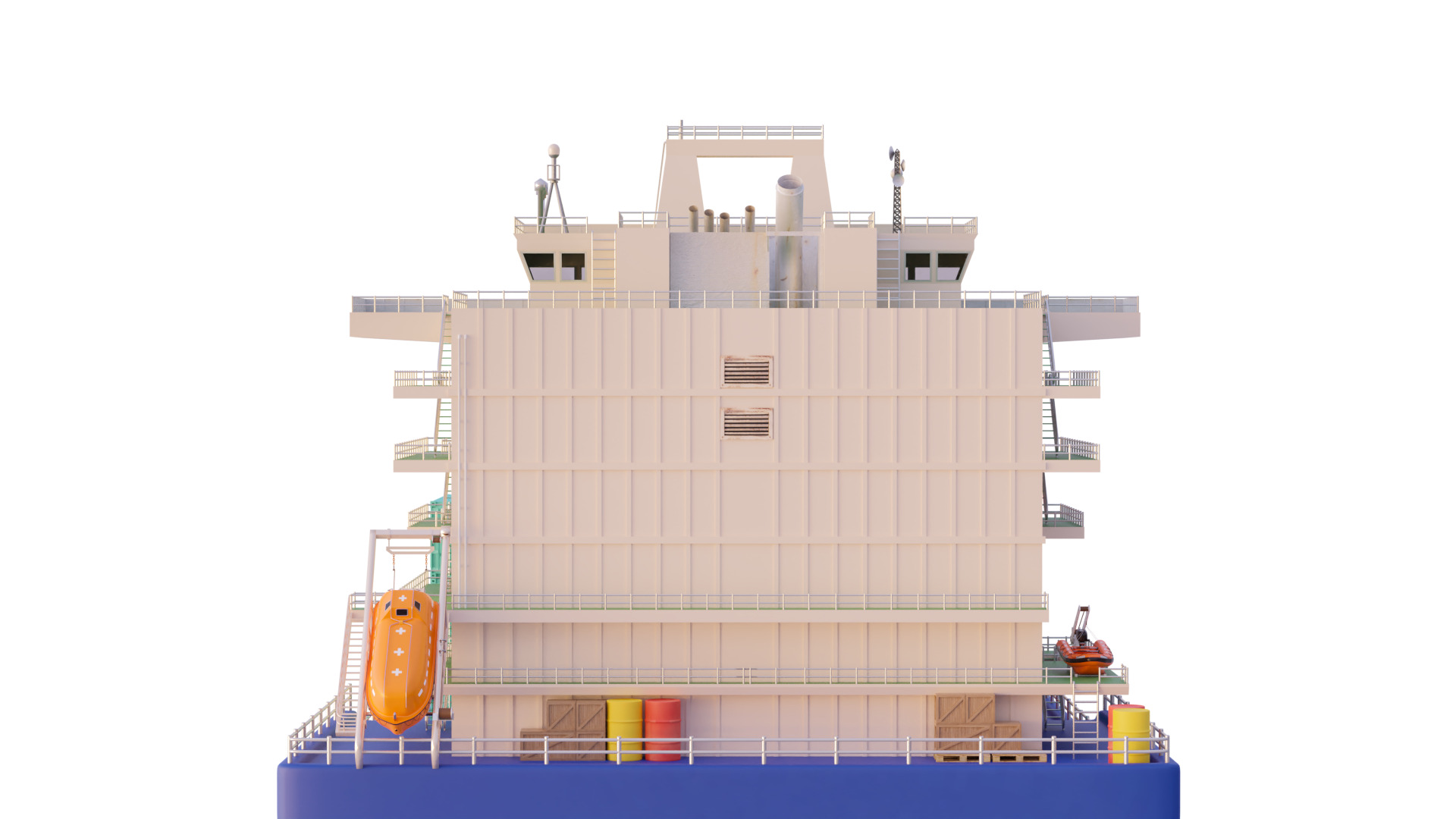 Container ship - Cargo ship 3D model_9