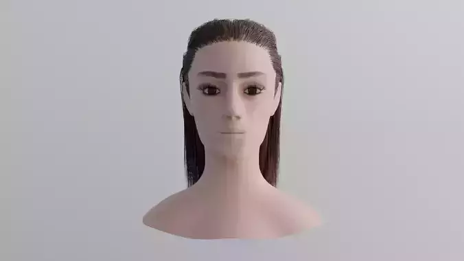 Realistic Female Head 3D Model 