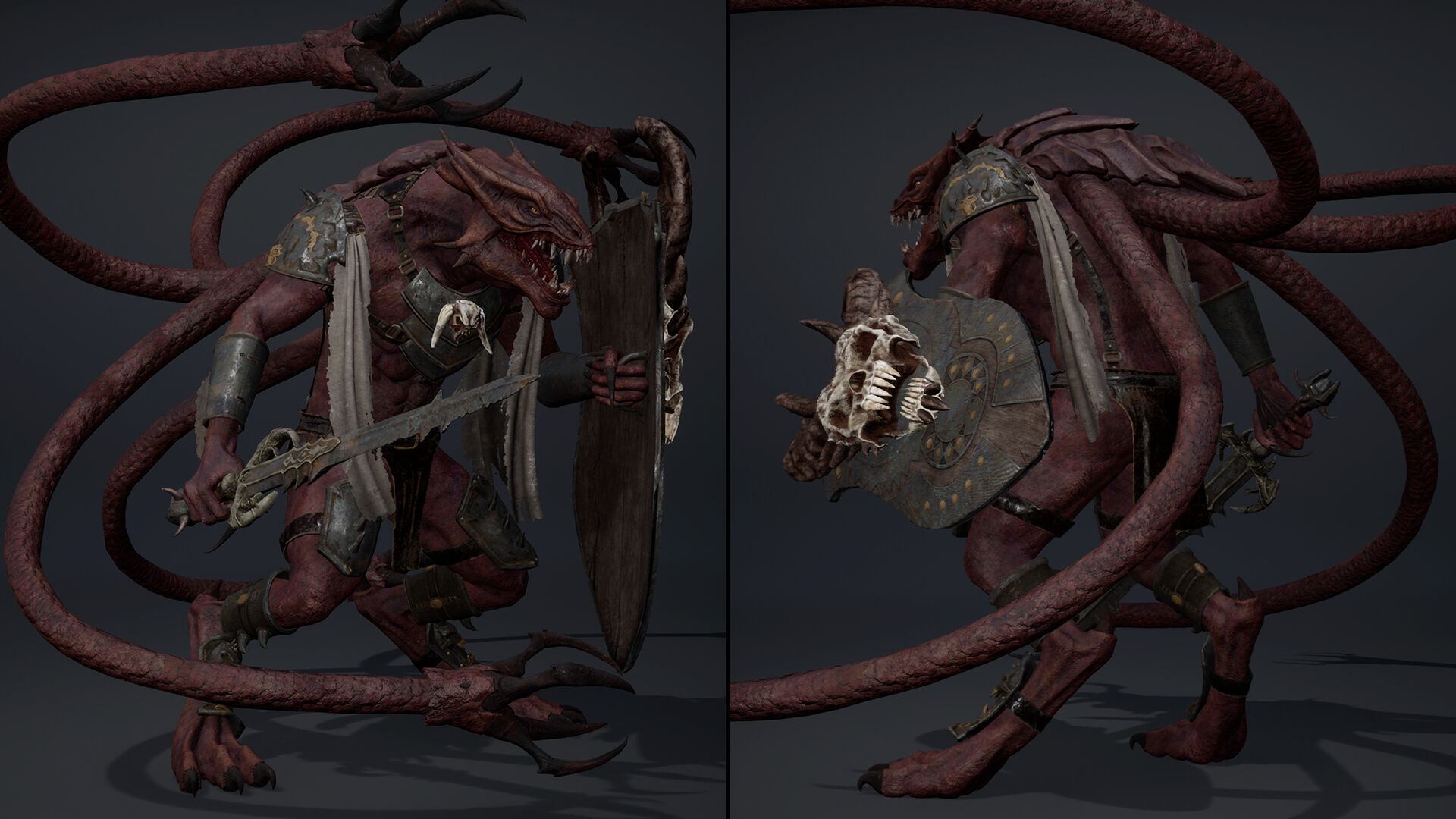 Mist Swordman Tentacle Low-poly 3D model_5