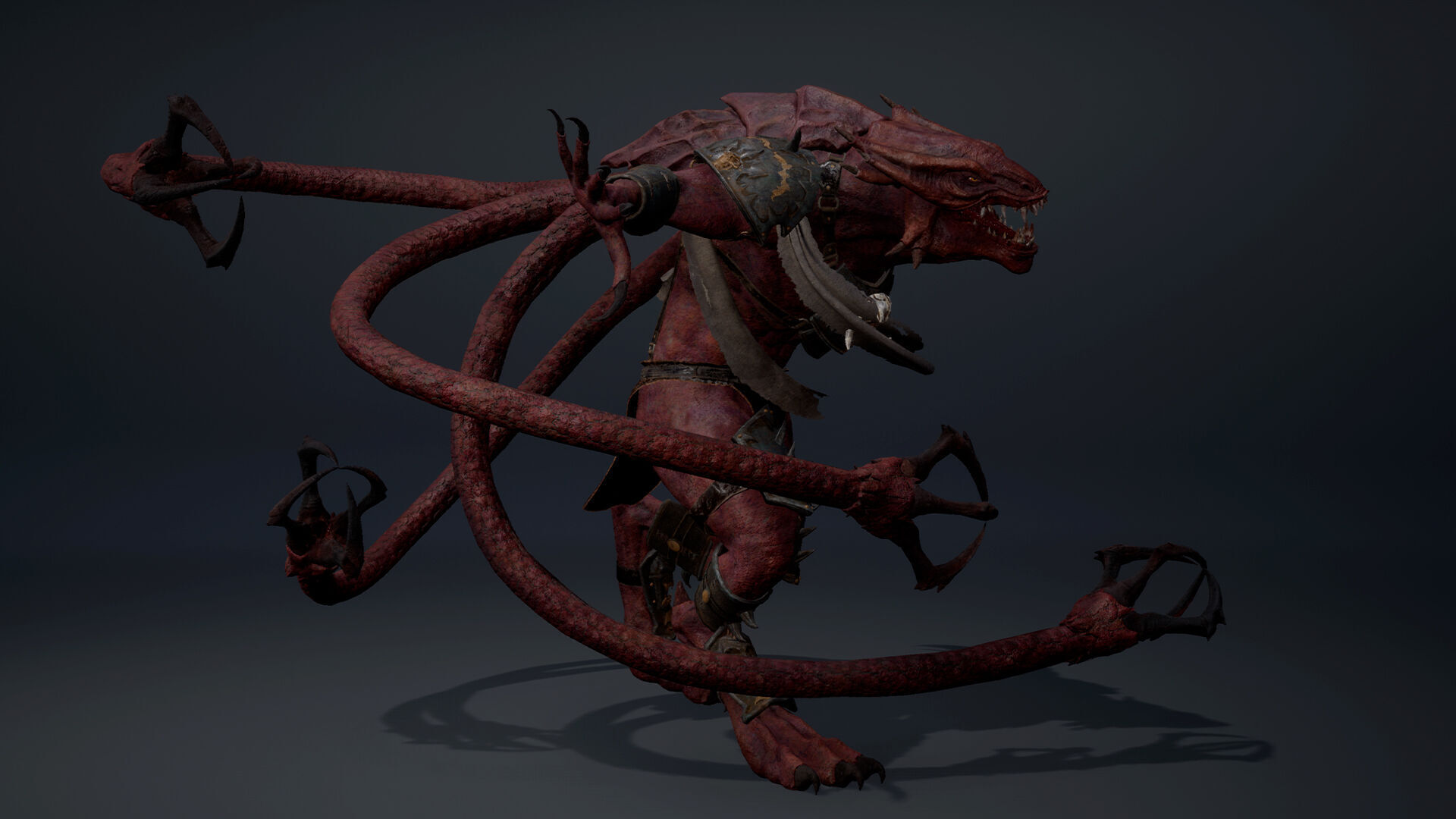 Mist Swordman Tentacle Low-poly 3D model_11